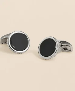 Agate Round Cufflinks