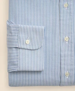 American-Made Oxford Cloth Button-Down Stripe Dress Shirt