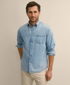 Archival Denim Shirt in Cotton Twill