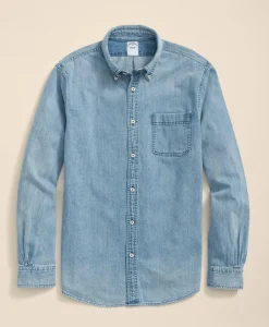 Archival Denim Shirt in Cotton Twill