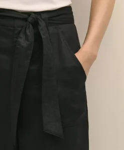 Belted Wide-Leg Utility Pants