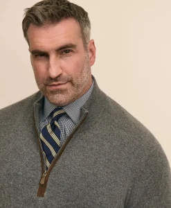 Big & Tall 3-Ply Cashmere Quarter-Zip Sweater