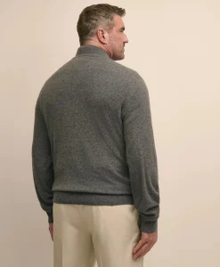 Big & Tall 3-Ply Cashmere Quarter-Zip Sweater