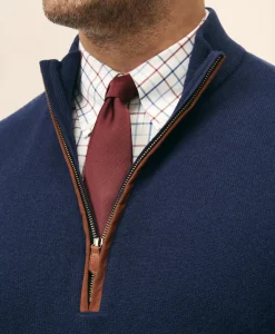 Big & Tall 3-Ply Cashmere Quarter-Zip Sweater