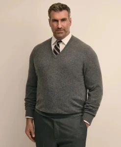 Big & Tall 3-Ply Cashmere V-Neck Sweater