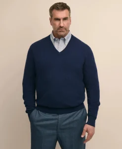 Big & Tall 3-Ply Cashmere V-Neck Sweater
