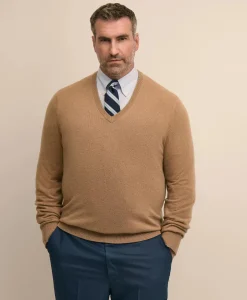 Big & Tall 3-Ply Cashmere V-Neck Sweater