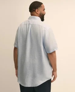 Big & Tall Sport Shirt,Short-Sleeve Irish Linen