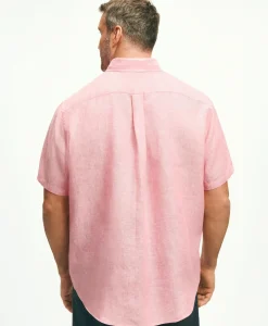 Big & Tall Sport Shirt,Short-Sleeve Irish Linen