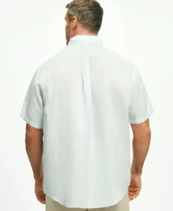 Big & Tall Sport Shirt,Short-Sleeve Irish Linen