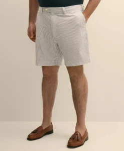 Big & Tall Stretch Cotton Seersucker Shorts