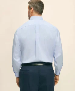 Big & Tall Stretch Dress Shirt, Non-Iron Pinpoint Spread Collar