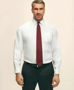 Big & Tall Stretch Dress Shirt, Non-Iron Pinpoint Spread Collar