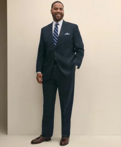 Big & Tall Stretch Wool Two-Button 1818 Suit