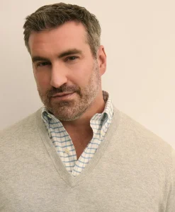 Big & Tall Supima® Cotton V-Neck Sweater