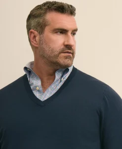 Big & Tall Supima® Cotton V-Neck Sweater