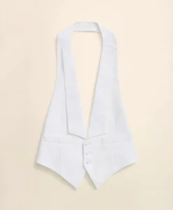 Black Fleece Formal Vest in Cotton Pique