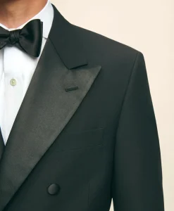 Black Fleece Peak Lapel Tuxedo in Wool-Silk