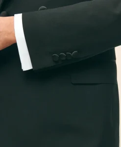 Black Fleece Peak Lapel Tuxedo in Wool-Silk