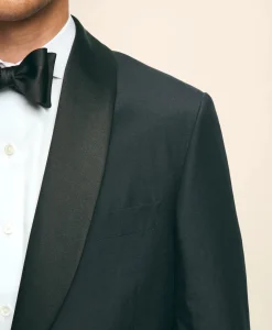 Black Fleece Shawl Collar Tuxedo in Silk-Linen