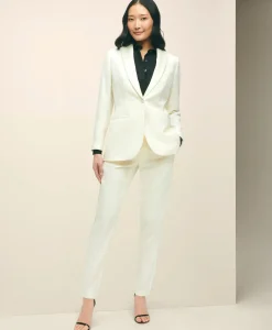 Black Fleece Tuxedo Pants in Wool