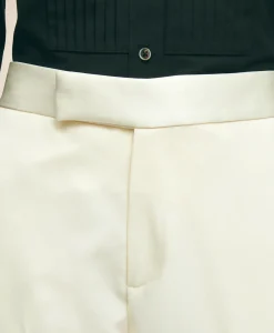Black Fleece Tuxedo Pants in Wool
