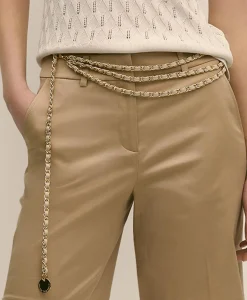 B-Low the Belt Gold-Tone Chain & Leather Waist Belt