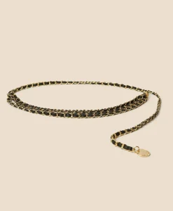 B-Low the Belt Mini-Chain Leather Belt