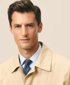 Bonded Cotton Top Coat with Removable Liner in Black Watch