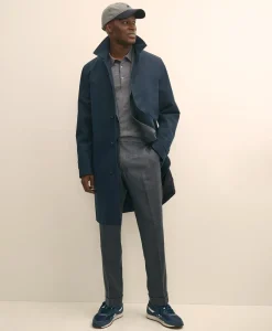 Bonded Cotton Top Coat with Removable Liner in Black Watch