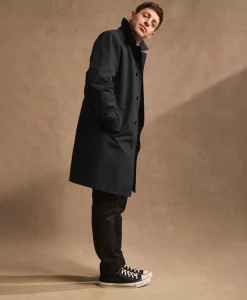 Bonded Cotton Top Coat with Removable Liner in Black Watch