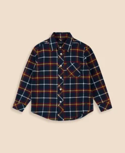 Boys Cotton Brushed Flannel Shirt