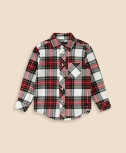 Boys Cotton Brushed Flannel Shirt