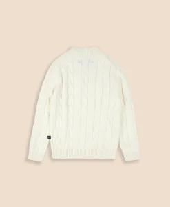 Boys Cotton Cable Knit Quarter-Zip Sweater