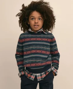 Boys Cotton Fair Isle Sweater