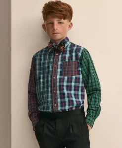 Boys Friday Shirt, Poplin Fun Check