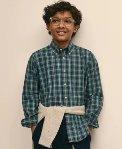 Boys Friday Shirt, Poplin Tartan