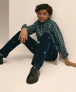 Boys Friday Shirt, Poplin Tartan