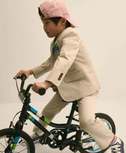 Boys Junior Stretch Cotton Suit Pants