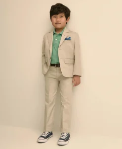 Boys Junior Stretch Cotton Suit Pants