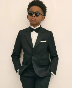 Boys Junior Stretch Wool Tuxedo Jacket