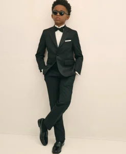 Boys Junior Stretch Wool Tuxedo Pants