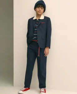Boys Junior Two-Button Wool Suit Jacket