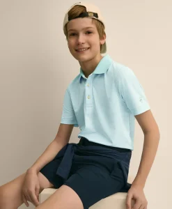 Boys Performance Series Micro-Stripe Polo