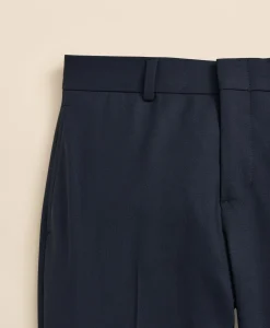 Boys Prep Plain-Front Wool Suit Pants