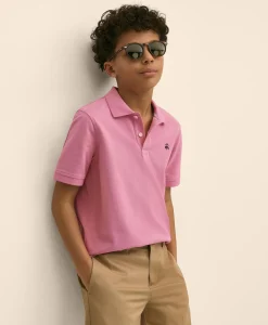 Boys Short-Sleeve Pique Polo