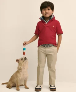 Boys Short-Sleeve Pique Polo