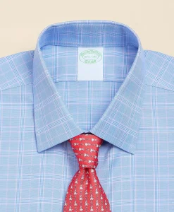 Brooks Brothers Explorer Collection Non-Iron Twill Ainsley Collar, Glen Plaid Dress Shirt