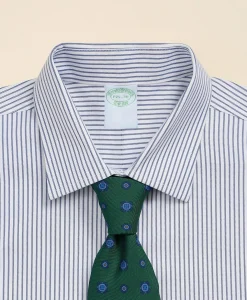Brooks Brothers Explorer Collection Non-Iron Twill Ainsley Collar, Striped Dress Shirt