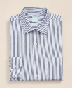 Brooks Brothers Explorer Collection Non-Iron Twill Ainsley Collar, Striped Dress Shirt